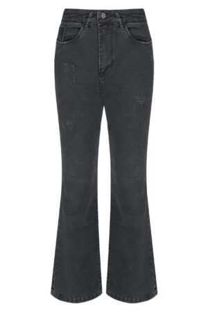 شلوار جین زنانه بوت کات ذغالی