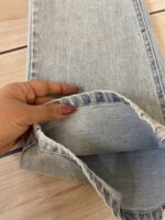 جین بوت‌کات یخی پارچه ترک دارای سایز بندی