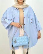 شومیز مانتویی جیب صلیبی