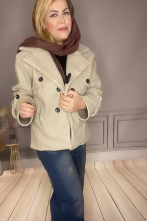 کت فوتر زنانه کرم کوتاه