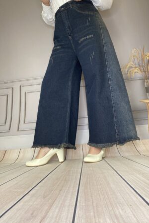 شلوار جین شافل دمپا ریش قد ۹۰